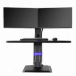NORTH BAYOU NB S100 Computer Stand 22-27 inch Dual Monitor Mount with Keyboard Plate - Image 2