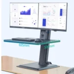 NORTH BAYOU NB S100 Computer Stand 22-27 inch Dual Monitor Mount with Keyboard Plate - Image 6