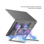 BONERUY P11F Adjustable Laptop Stand Cooling Holder with Double Fans - Image 6