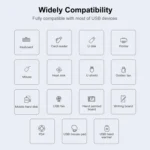 ENKAY Hat-Prince ENK-AT114 4 Ports USB 3.0 Splitter Multi-Ports Expansion HUB Extender Connector Adapter - Image 2