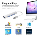 ENKAY Hat-Prince ENK-AT114 4 Ports USB 3.0 Splitter Multi-Ports Expansion HUB Extender Connector Adapter - Image 6