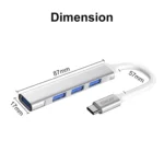 ENKAY Hat-Prince ENK-AT114 4 Ports USB 3.0 Splitter Multi-Ports Expansion HUB Extender Connector Adapter - Image 7