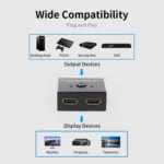 JSM 2 to 1 / 1 to 2 HDMI 1080P Two-Way Smart Switch Spliter - Image 4