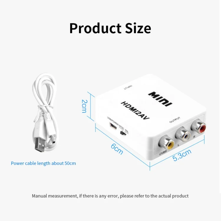 SYA0019599_7.webp JSM Mini Size HD 1080P HDMI to AV / CVBS Video Converter Adapter - Image 8