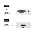 JSM Mini Size HD 1080P VGA to HDMI Scaler Box Audio Video Digital Converter Adapter - Image 3