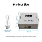 JSM Mini Size HD 1080P VGA to HDMI Scaler Box Audio Video Digital Converter Adapter - Image 5