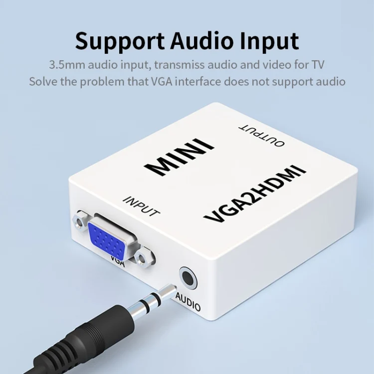 SYA0019600_5.webp JSM Mini Size HD 1080P VGA to HDMI Scaler Box Audio Video Digital Converter Adapter - Image 6