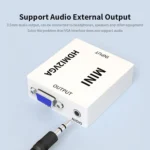 JSM Mini Size HD 1080P HDMI to VGA Audio Video Digital Converter Adapter - Image 5