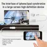 1080P HDMI Cables Adapter USB to HDTV Cable, Dongle USB Male + USB Female to HDMI Male 1080P HDTV Mirroring Cable for Phone/Pad and More Steaming Sharing - Image 8