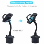 C009 Adjustable Car Cup Holder 360 Degree Universal Car Mount - Image 4