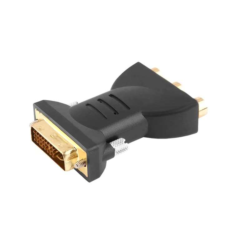 SYA0019872_1.webp Gold Plated  DVI-I 24+5 Male to 3 RCA Gold-plated Video Audio AV Component Converter - Image 2