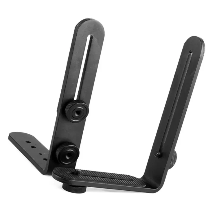 SYA0019920_1.webp NST-6494 Aluminum Alloy 1/4 inch Hot Shoe Adapter Camera Double L shape Camera Flash Bracket - Image 2