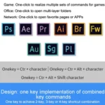 MK321BT Bluetooth 5.1 3 Keys Custom Keys Game Office PS Clip Macro Programming Keypad - Image 4