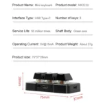 MK321BT Bluetooth 5.1 3 Keys Custom Keys Game Office PS Clip Macro Programming Keypad - Image 7