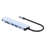 JUNSUNMAY 6 in 1 Type-C to 4K HDMI Docking Station Adapter USB-C PD Quick Charge Hub SD/TF Card Reader - Image 2