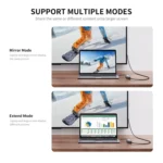 JUNSUNMAY 6 in 1 Type-C to 4K HDMI Docking Station Adapter USB-C PD Quick Charge Hub SD/TF Card Reader - Image 9