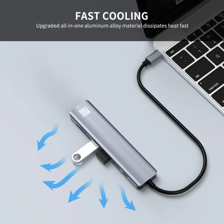 SYA0020426_7.webp JUNSUNMAY 7 in 1 Type-C to 4K HDMI Docking Station Adapter PD Quick Charge Hub SD/TF Card Reader - Image 8