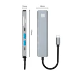 JUNSUNMAY 7 in 1 Type-C to 4K HDMI Docking Station Adapter PD Quick Charge Hub SD/TF Card Reader - Image 2