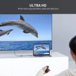 JUNSUNMAY 7 in 1 Type-C to 4K HDMI Docking Station Adapter PD Quick Charge Hub SD/TF Card Reader - Image 3