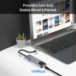 JUNSUNMAY 6 in 1 Type-C to 4K HDMI / Ethernet Docking Station Adapter PD Quick Charge Hub SD/TF Card Reader - Image 5