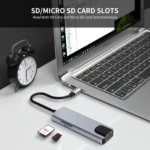 JUNSUNMAY 6 in 1 Type-C to 4K HDMI / Ethernet Docking Station Adapter PD Quick Charge Hub SD/TF Card Reader - Image 6