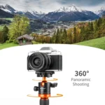 K&F CONCEPT KF31.023V3 360 Degree Rotating Panoramic Metal Tripod Ball Head with 1/4 Inch Quick Release Plate - Image 2