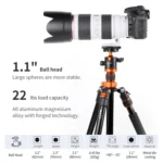 K&F CONCEPT KF31.023V3 360 Degree Rotating Panoramic Metal Tripod Ball Head with 1/4 Inch Quick Release Plate - Image 7