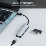 ENKAY Hat-Prince 5 in 1 Docking Station Adapter HUB SD/TF Card Reader - Image 3