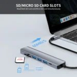 ENKAY Hat-Prince 7 in 1 Type-C to 4K HDMI Docking Station Adapter PD Quick Charge Hub SD/TF Card Reader - Image 7