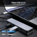 ENKAY Hat-Prince 5 in 1 Type-C Hub 4K HDMI Converter Docking Station USB 3.0 Adapter - Image 3