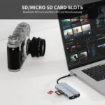 JUNSUNMAY 8 in 1 Type-C to 4K HDMI + VGA Docking Station Adapter PD Quick Charge Hub - Image 8