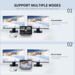 JUNSUNMAY 8 in 1 Type-C to 4K HDMI + VGA Docking Station Adapter PD Quick Charge Hub - Image 10