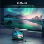 JUNSUNMAY 8 in 1 Type-C to 4K HDMI + RJ45 Ethernet Hub Docking Station Adapter - Image 3