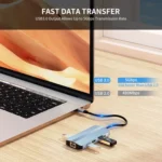 JUNSUNMAY 8 in 1 Type-C to 4K HDMI + RJ45 Ethernet Hub Docking Station Adapter - Image 4