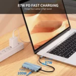 JUNSUNMAY 8 in 1 Type-C to 4K HDMI + RJ45 Ethernet Hub Docking Station Adapter - Image 5