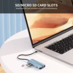 JUNSUNMAY 8 in 1 Type-C to 4K HDMI + RJ45 Ethernet Hub Docking Station Adapter - Image 7