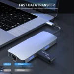 JUNSUNMAY 6 in 1 Type-C to 4K HDMI + 1000M RJ45 Ethernet Hub Docking Station Adapter - Image 5