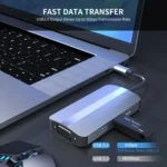 JUNSUNMAY 7 in 1 Type-C to 4K HDMI + VGA + 3.5mm Audio Docking Station Adapter PD Quick Charge Hub - Image 4