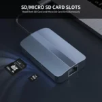 JUNSUNMAY 5 in 1 Type-c to RJ45 Ethernet + SD/TF Card Reader Multifunctional USB-C Hub - Image 6