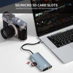 JUNSUNMAY 10 in 1 Type-C to 4K HDMI + VGA +RJ45 + 3.5mm Audio Docking Station Adapter PD Quick Charge Hub SD/TF Card Reader - Image 2