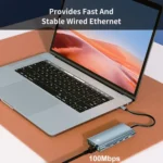 JUNSUNMAY 10 in 1 Type-C to 4K HDMI + VGA +RJ45 + 3.5mm Audio Docking Station Adapter PD Quick Charge Hub SD/TF Card Reader - Image 6