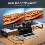 JUNSUNMAY 10 in 1 Type-C to 4K HDMI + VGA +RJ45 + 3.5mm Audio Docking Station Adapter PD Quick Charge Hub SD/TF Card Reader - Image 8