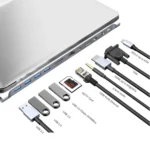 JUNSUNMAY 11 in 1 Multifunctional USB C Hub Docking Station Adapter SD/TF Card Reader