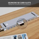 JUNSUNMAY 11 in 1 Multifunctional USB C Hub Docking Station Adapter SD/TF Card Reader - Image 8