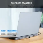 JUNSUNMAY 12 in 1 Multifunctional USB C Hub Docking Station Adapter SD/TF Card Reader - Image 5