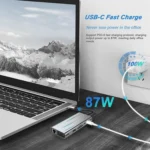 USB C HUB, USB C Adapter 11 in 1 Dongle with 4K HDMI, VGA, Type C PD, USB3.0, RJ45 Ethernet, SD/TF Card Reader, 3.5mm AUX, Docking Station Compatible with MacBook Pro/Air, Other Type C Laptops Devices - Image 5