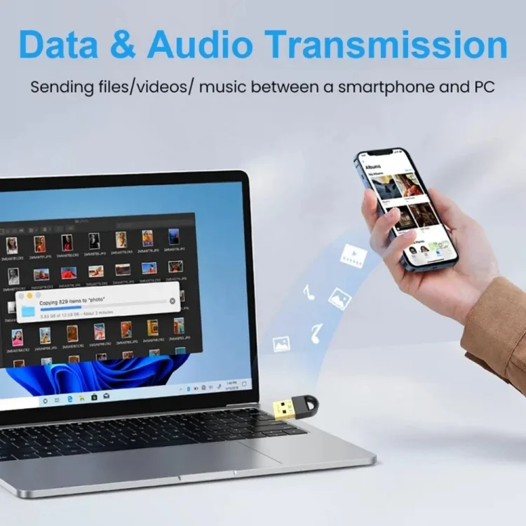 SYA0021126_5.webp B-001 Mini Bluetooth 5.3  Adapter Transmitter Receiver Wireless USB Dongle Adapter - Image 6