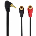 JUNSUNMAY 3.5mm Male Elbow to Dual RCA Stereo Audio Cable Adapter 20cm - Image 2