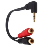 JUNSUNMAY 3.5mm Male Elbow to Dual RCA Stereo Audio Cable Adapter 20cm - Image 3