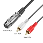 JUNSUNMAY 2 RCA Male to XLR Female Stereo Audio Cable - Image 3